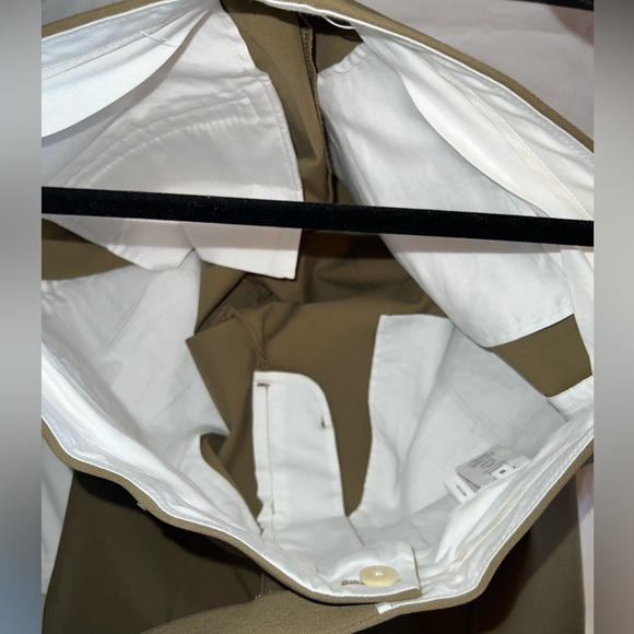 HELMUT LANG Khaki Green Trousers Split Hem Cigarette Pant - 10 - Picture 10 of 10